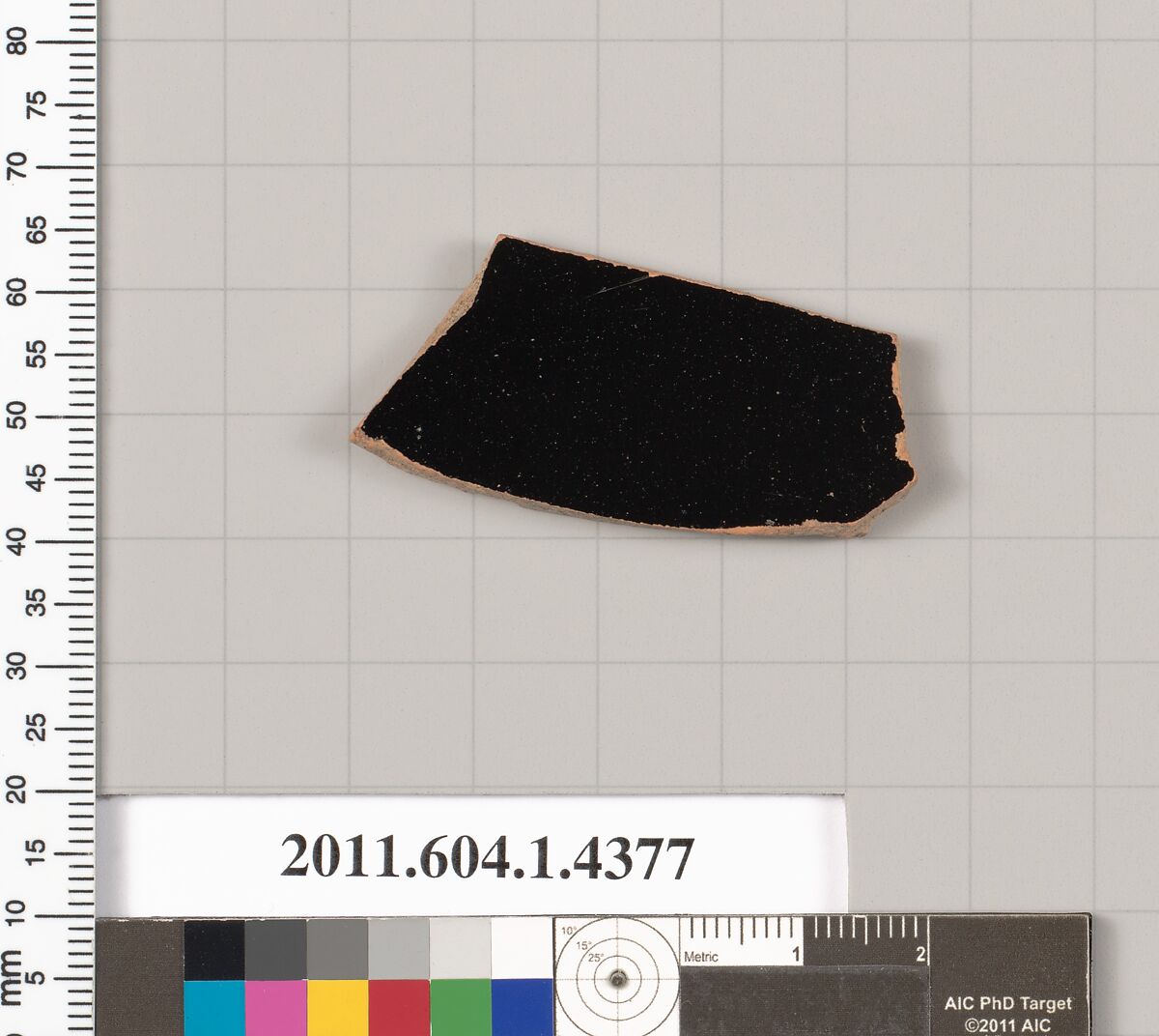 Terracotta fragment of a kylix (drinking cup), Terracotta, Greek, Attic