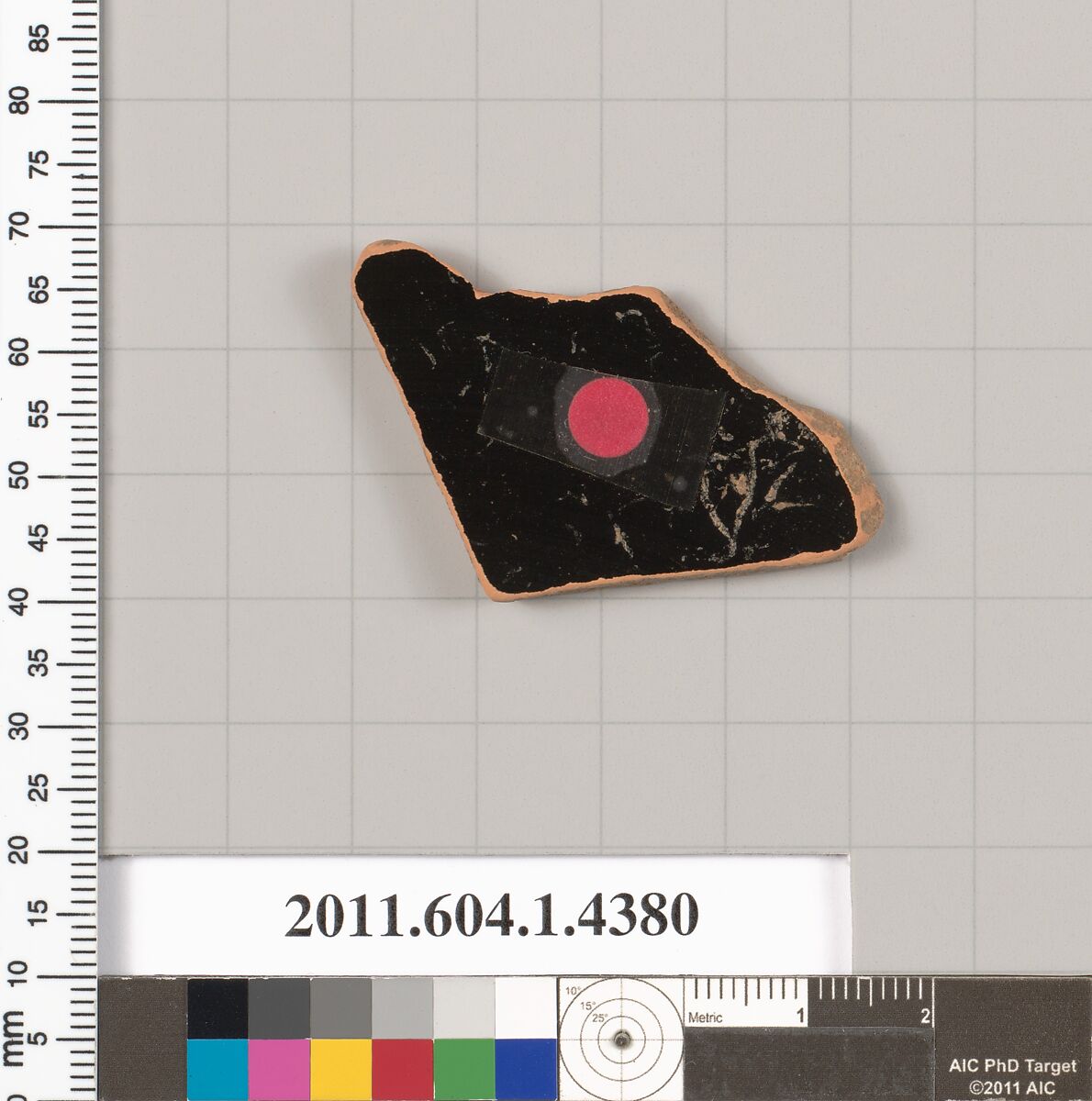 Terracotta fragment of a kylix (drinking cup), Terracotta, Greek, Attic