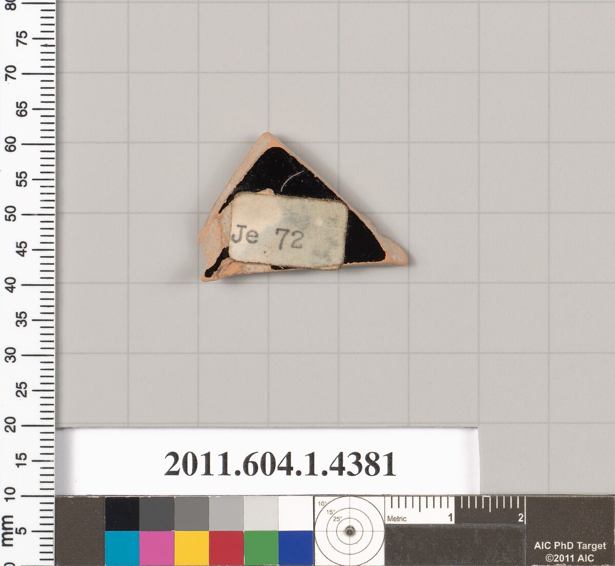 Terracotta fragment of a kylix (drinking cup), Terracotta, Greek, Attic