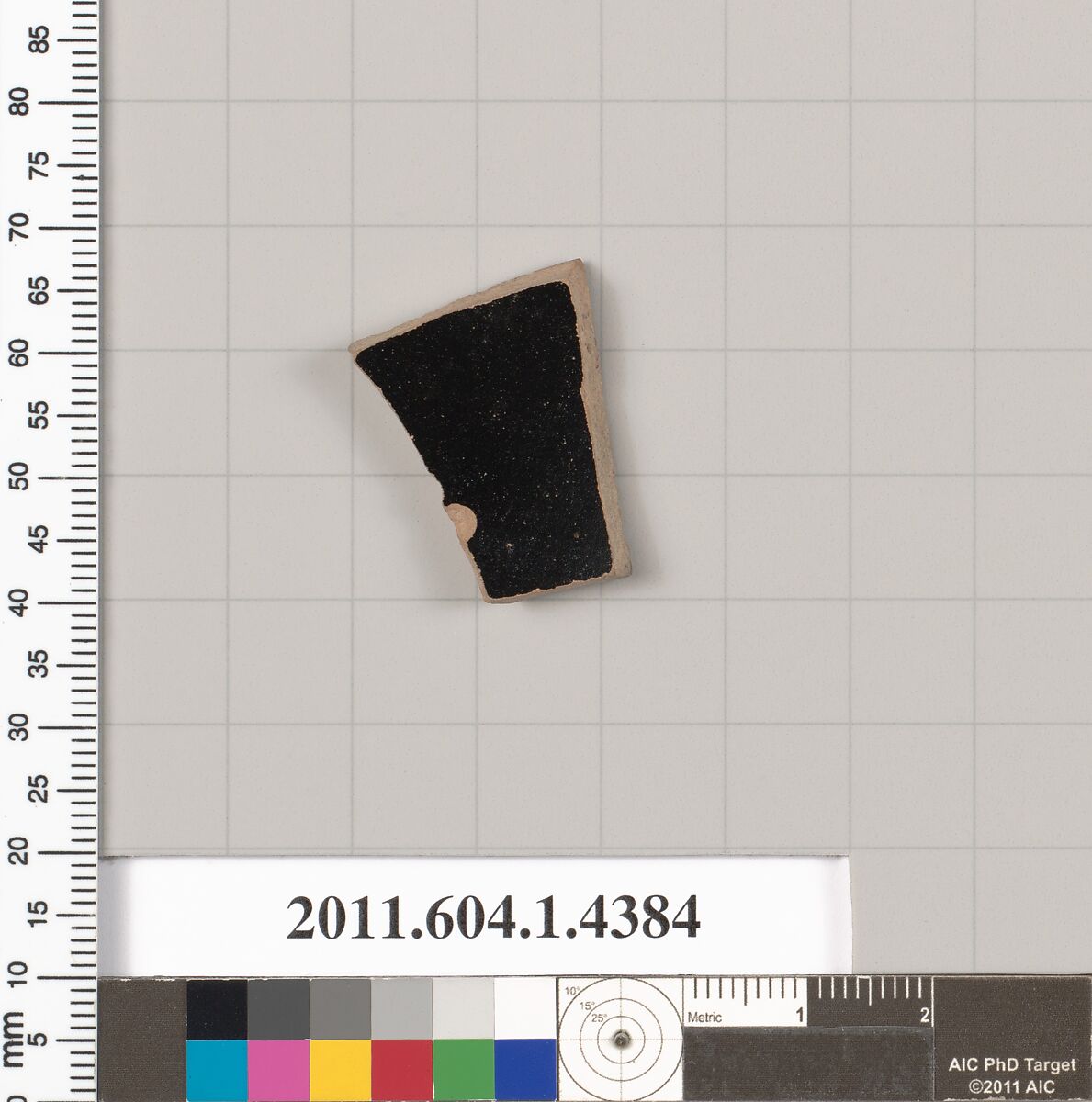 Terracotta fragment of a kylix (drinking cup), Terracotta, Greek, Attic