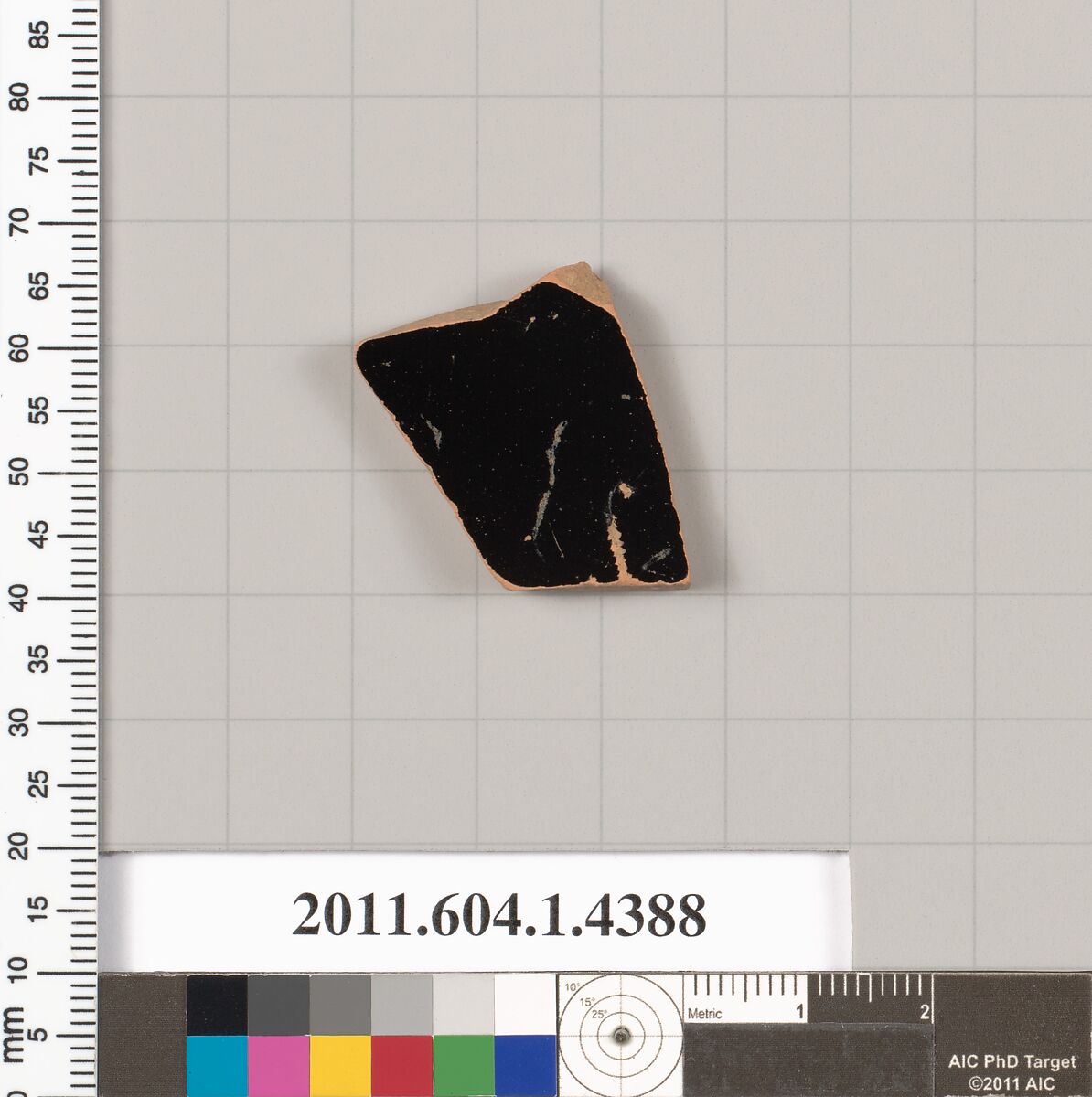 Terracotta fragment of a kylix (drinking cup), Terracotta, Greek, Attic