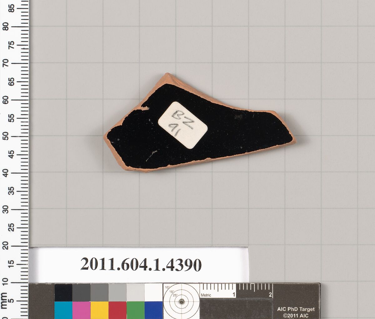 Terracotta fragment of a kylix (drinking cup), Terracotta, Greek, Attic