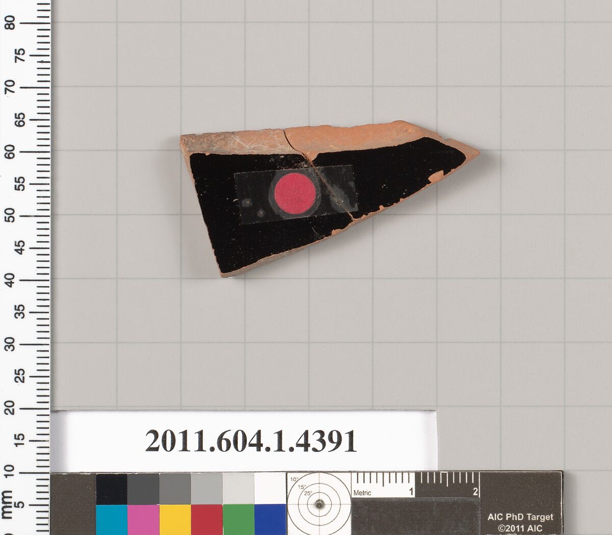 Terracotta fragment of a kylix (drinking cup), Terracotta, Greek, Attic