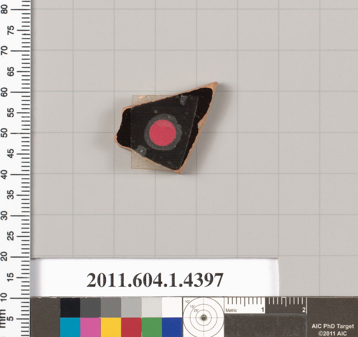 Terracotta fragment of a kylix (drinking cup), Terracotta, Greek, Attic