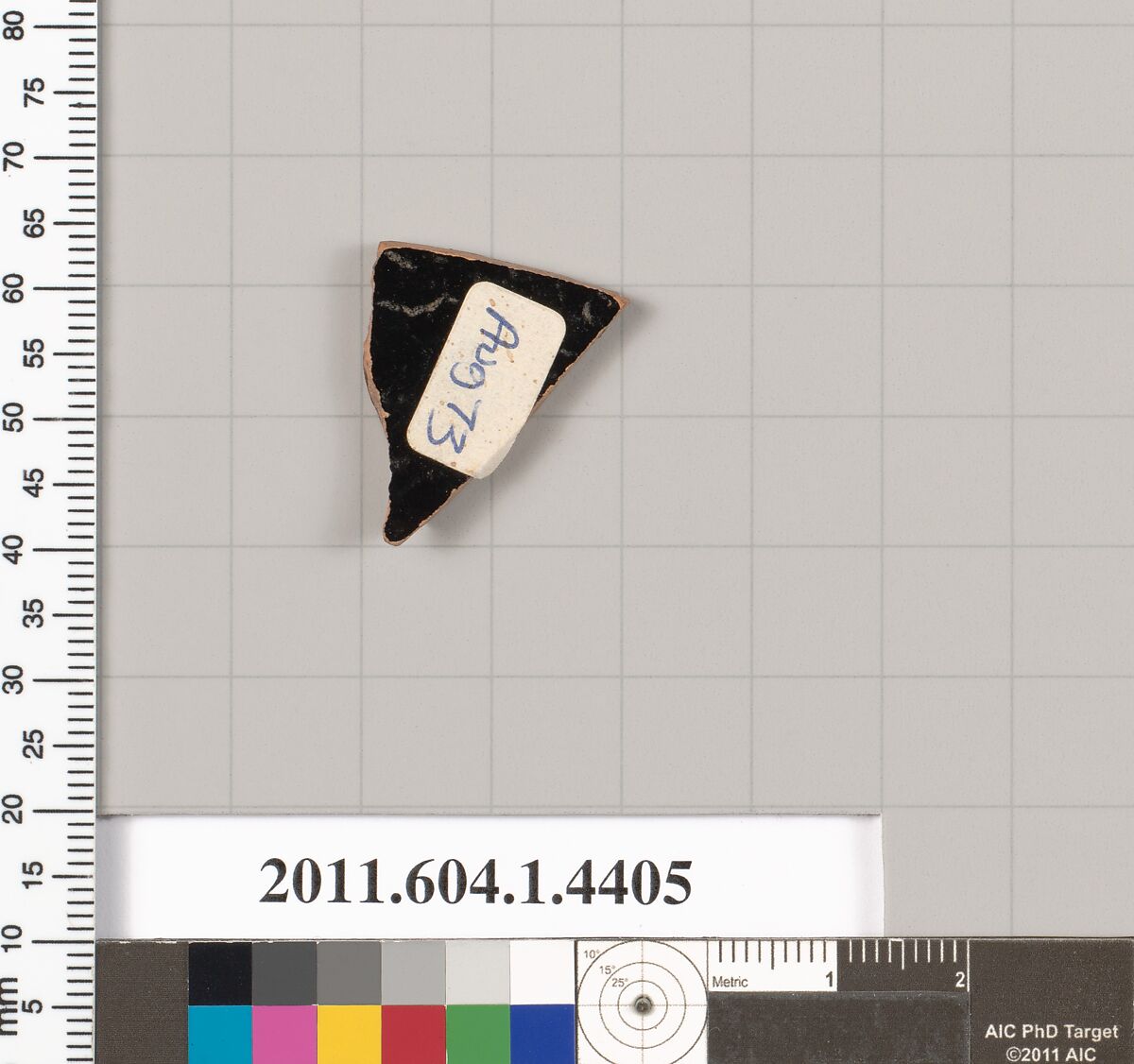 Terracotta fragment of a kylix (drinking cup), Terracotta, Greek, Attic