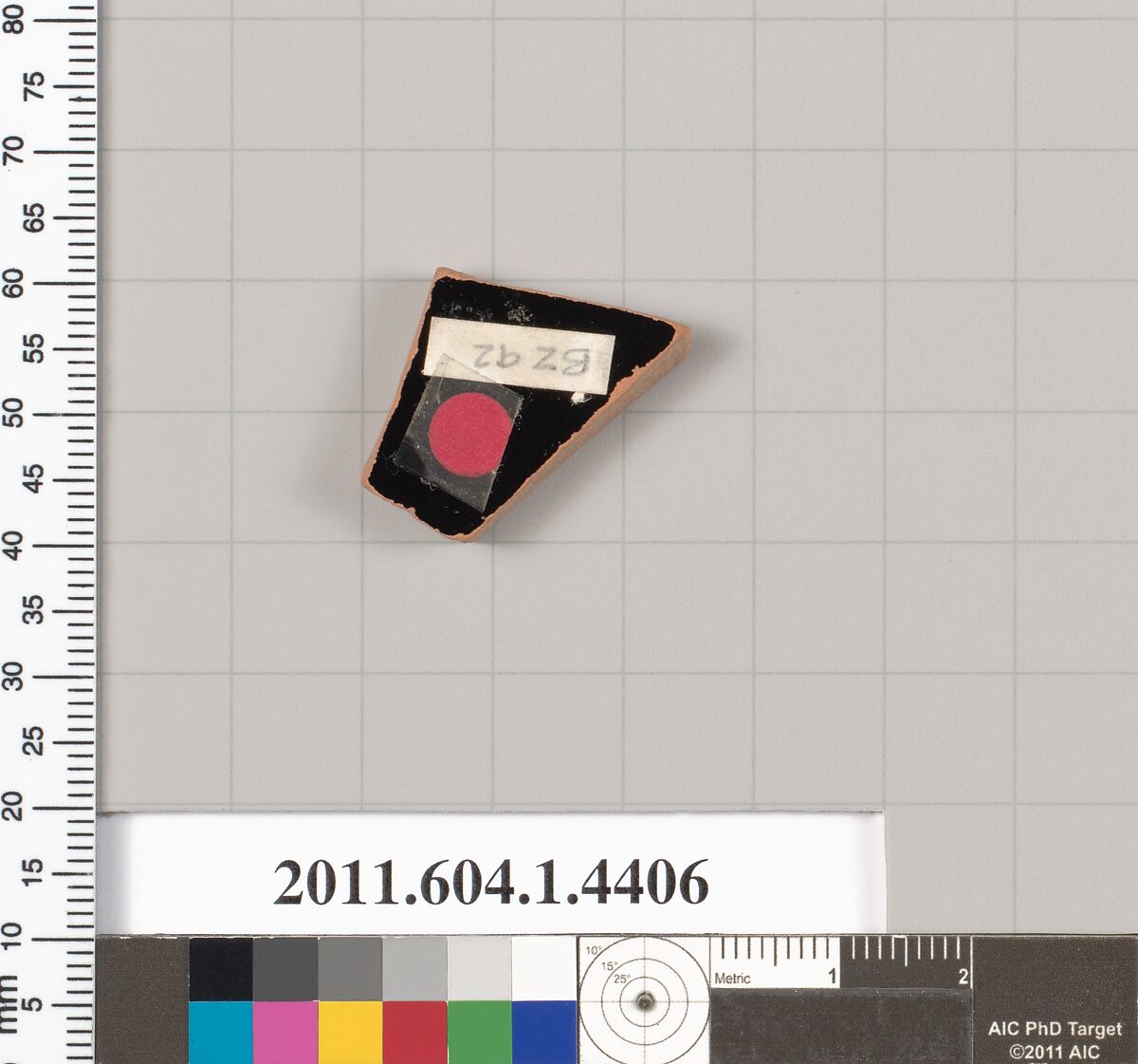 Terracotta fragment of a kylix (drinking cup), Terracotta, Greek, Attic