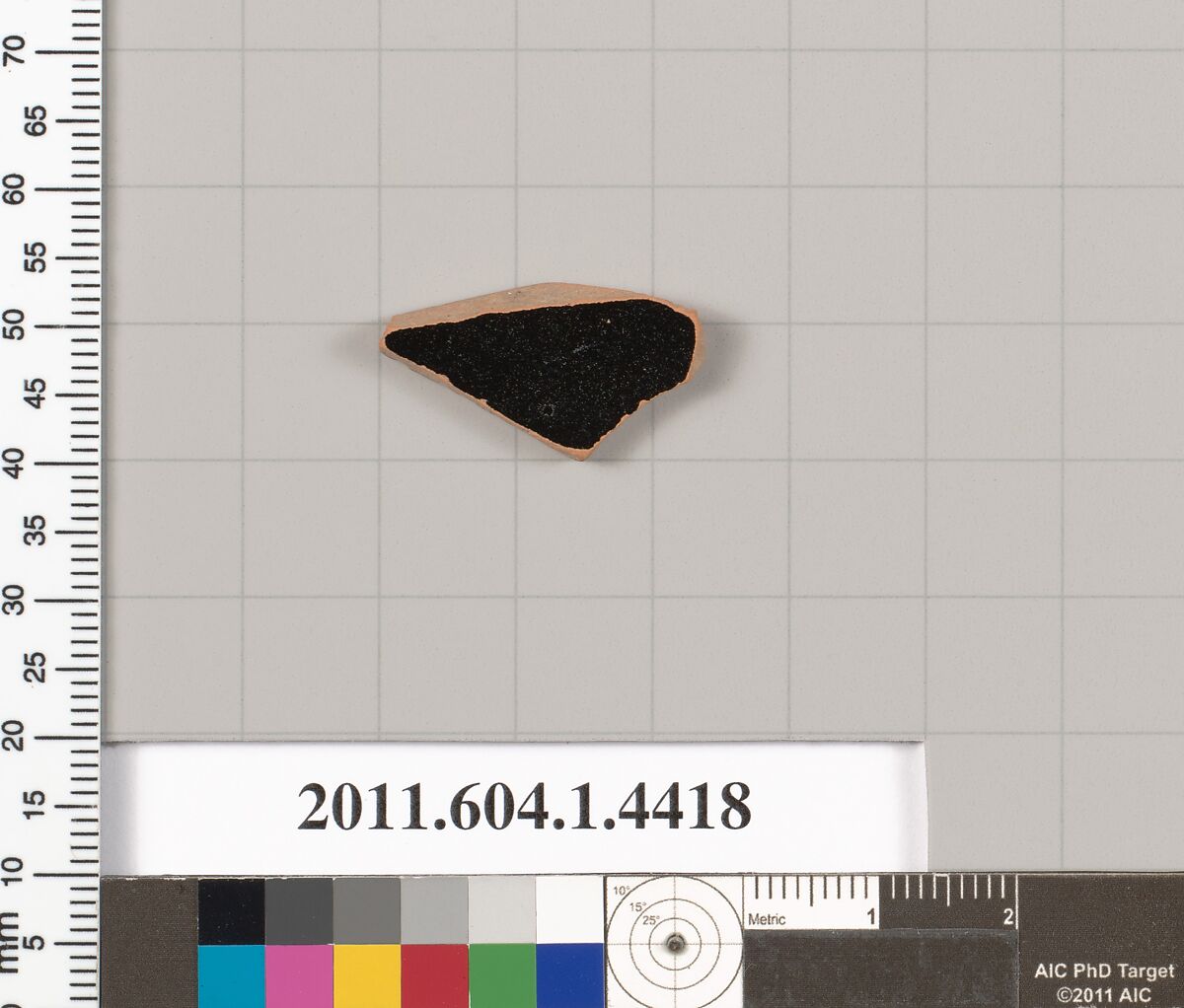 Terracotta fragment of a kylix (drinking cup), Terracotta, Greek, Attic