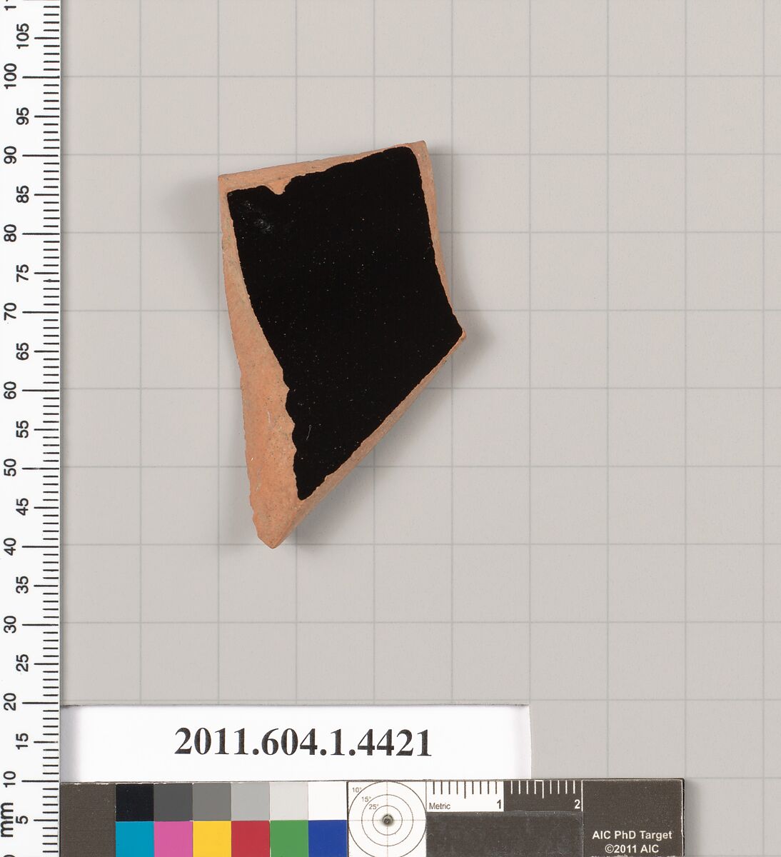 Terracotta fragment of a kylix (drinking cup), Terracotta, Greek, Attic