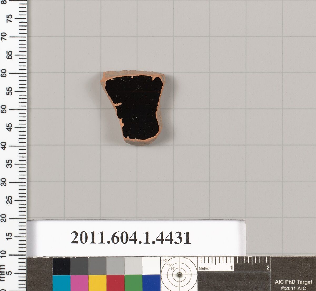 Terracotta fragment of a kylix (drinking cup), Terracotta, Greek, Attic