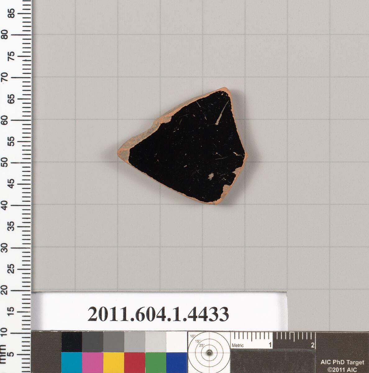 Terracotta fragment of a kylix (drinking cup), Terracotta, Greek, Attic