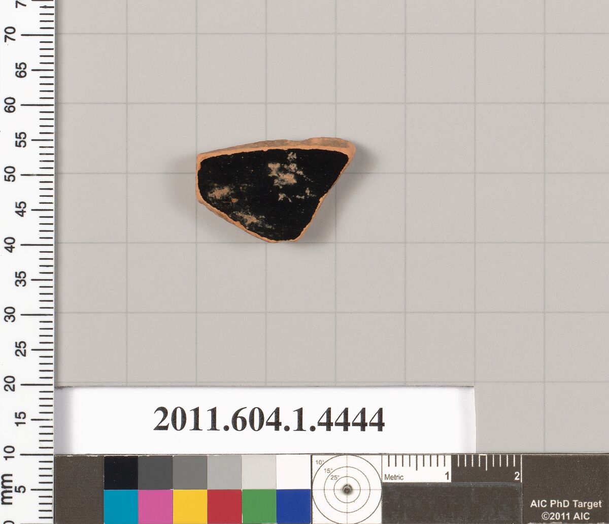 Terracotta fragment of a kylix (drinking cup), Terracotta, Greek, Attic