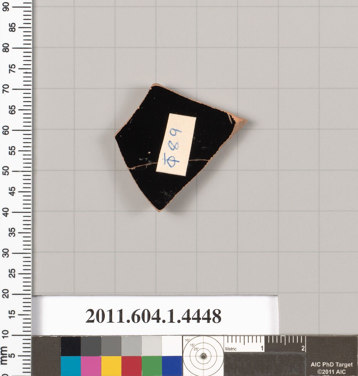 Terracotta fragment of a kylix (drinking cup), Terracotta, Greek, Attic