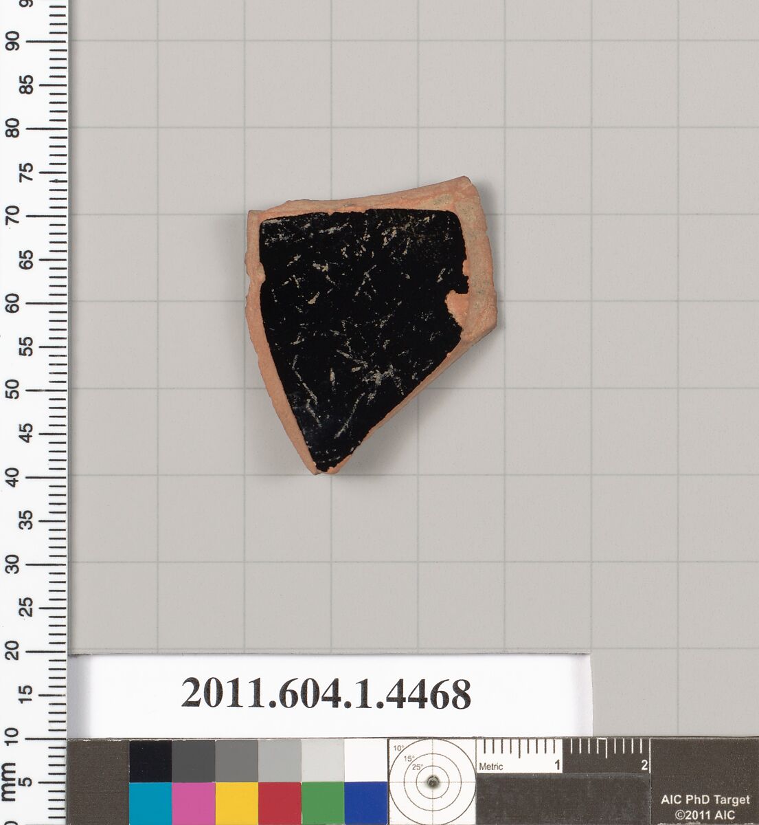 Terracotta fragment of a kylix (drinking cup), Terracotta, Greek, Attic