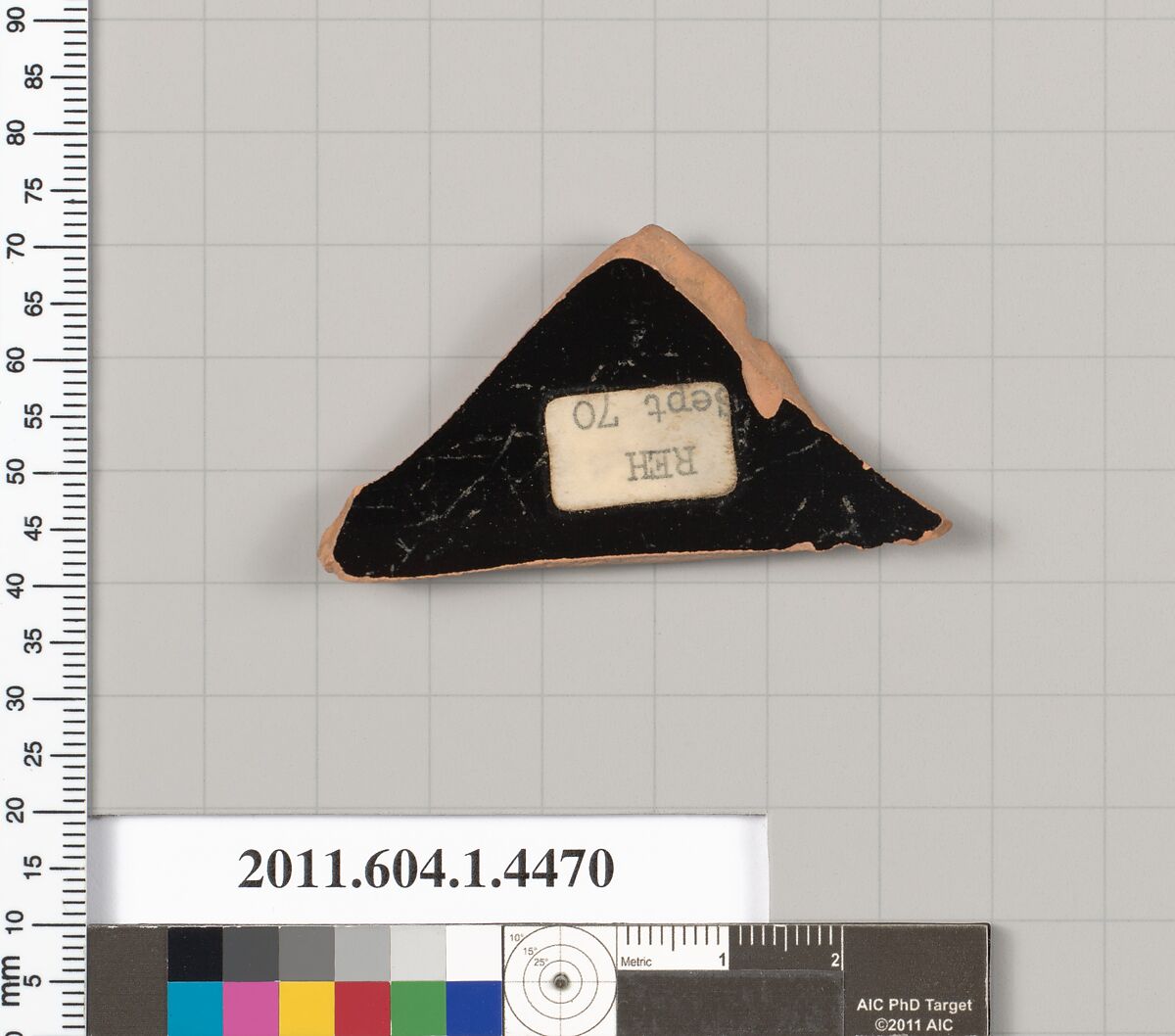 Terracotta fragment of a kylix (drinking cup), Terracotta, Greek, Attic