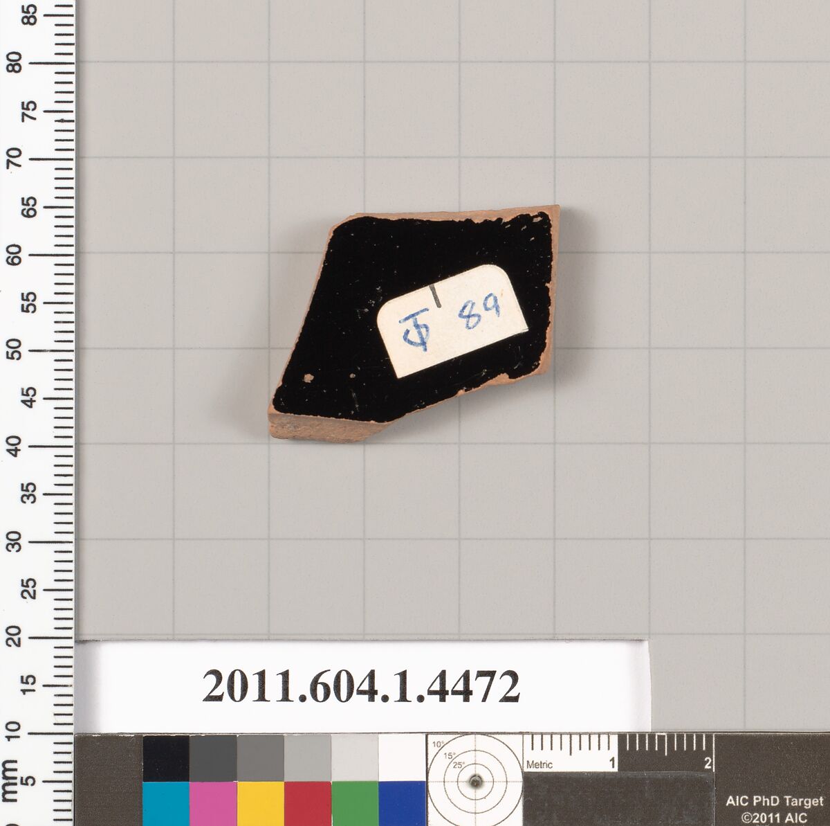 Terracotta fragment of a kylix (drinking cup), Terracotta, Greek, Attic