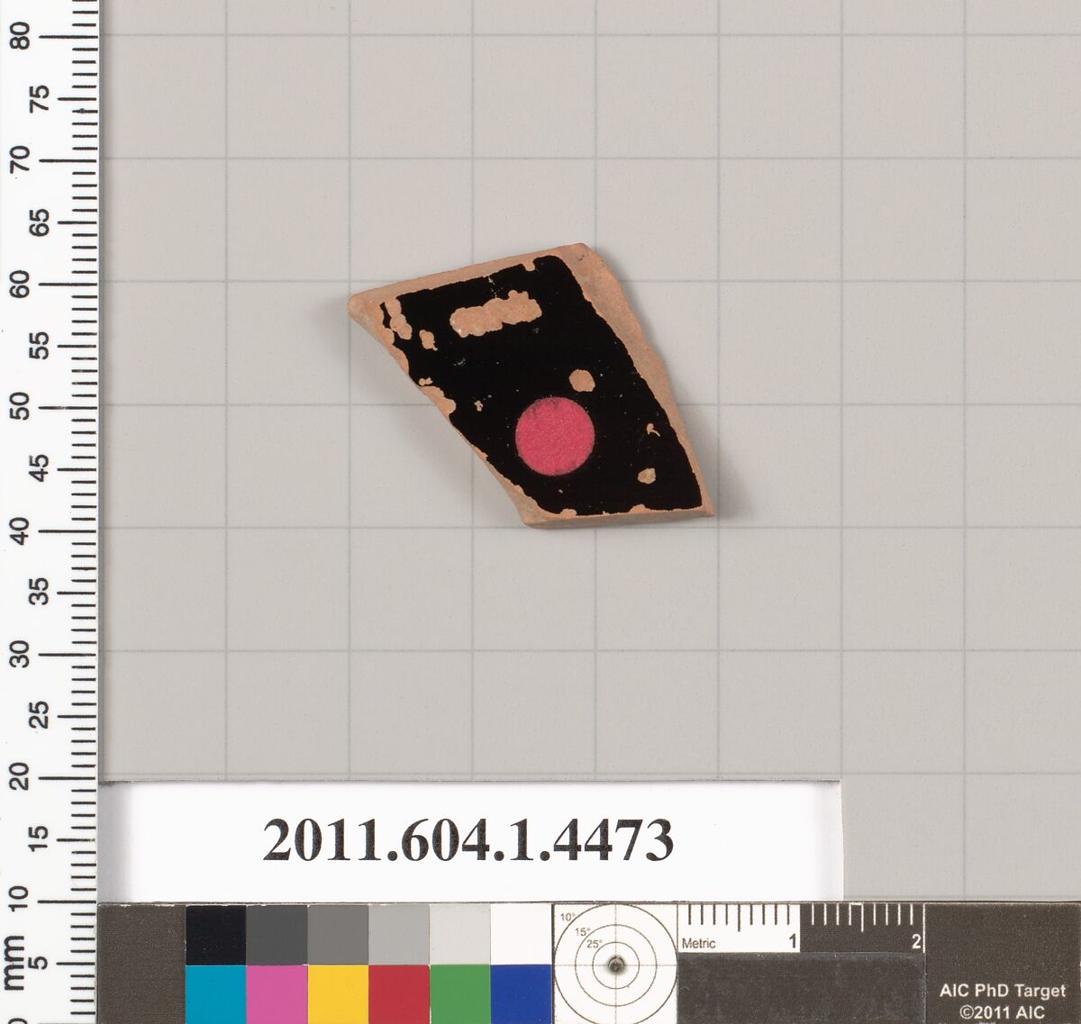 Terracotta fragment of a kylix (drinking cup), Terracotta, Greek, Attic