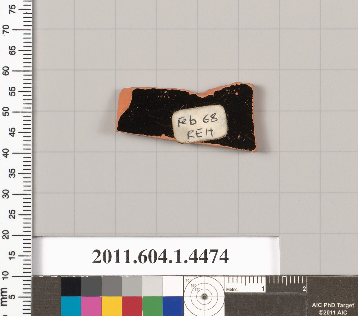 Terracotta fragment of a kylix (drinking cup), Terracotta, Greek, Attic
