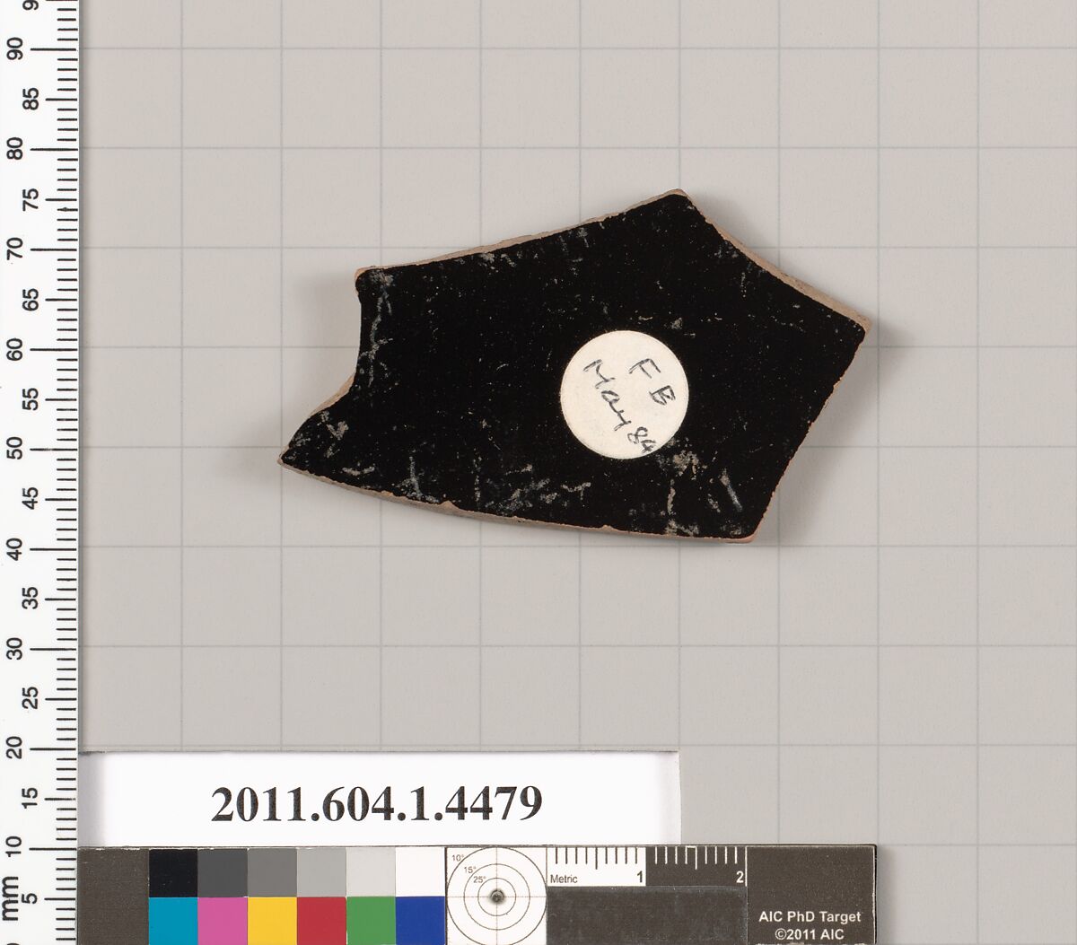 Terracotta fragment of a kylix (drinking cup), Terracotta, Greek, Attic