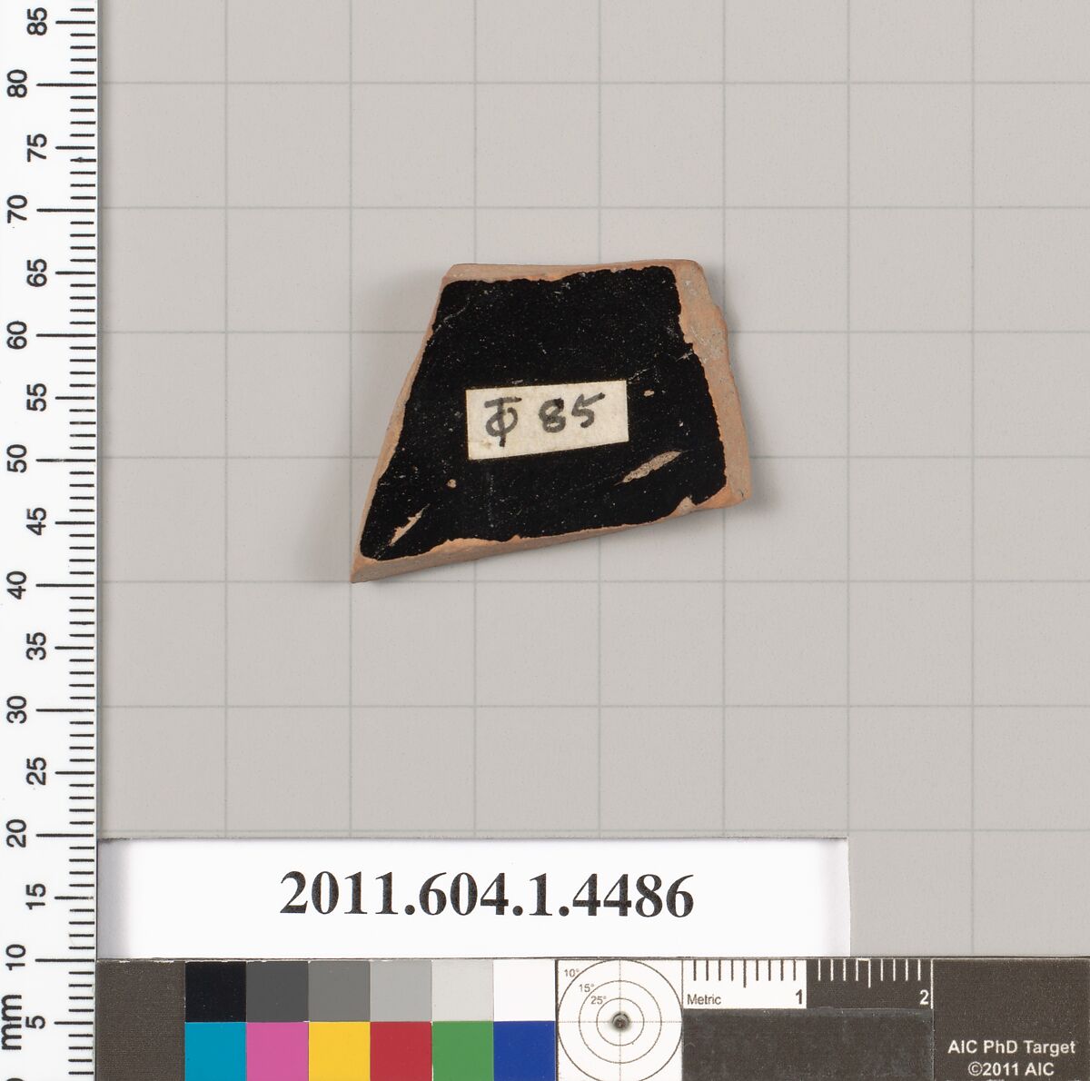 Terracotta fragment of a kylix (drinking cup), Terracotta, Greek, Attic