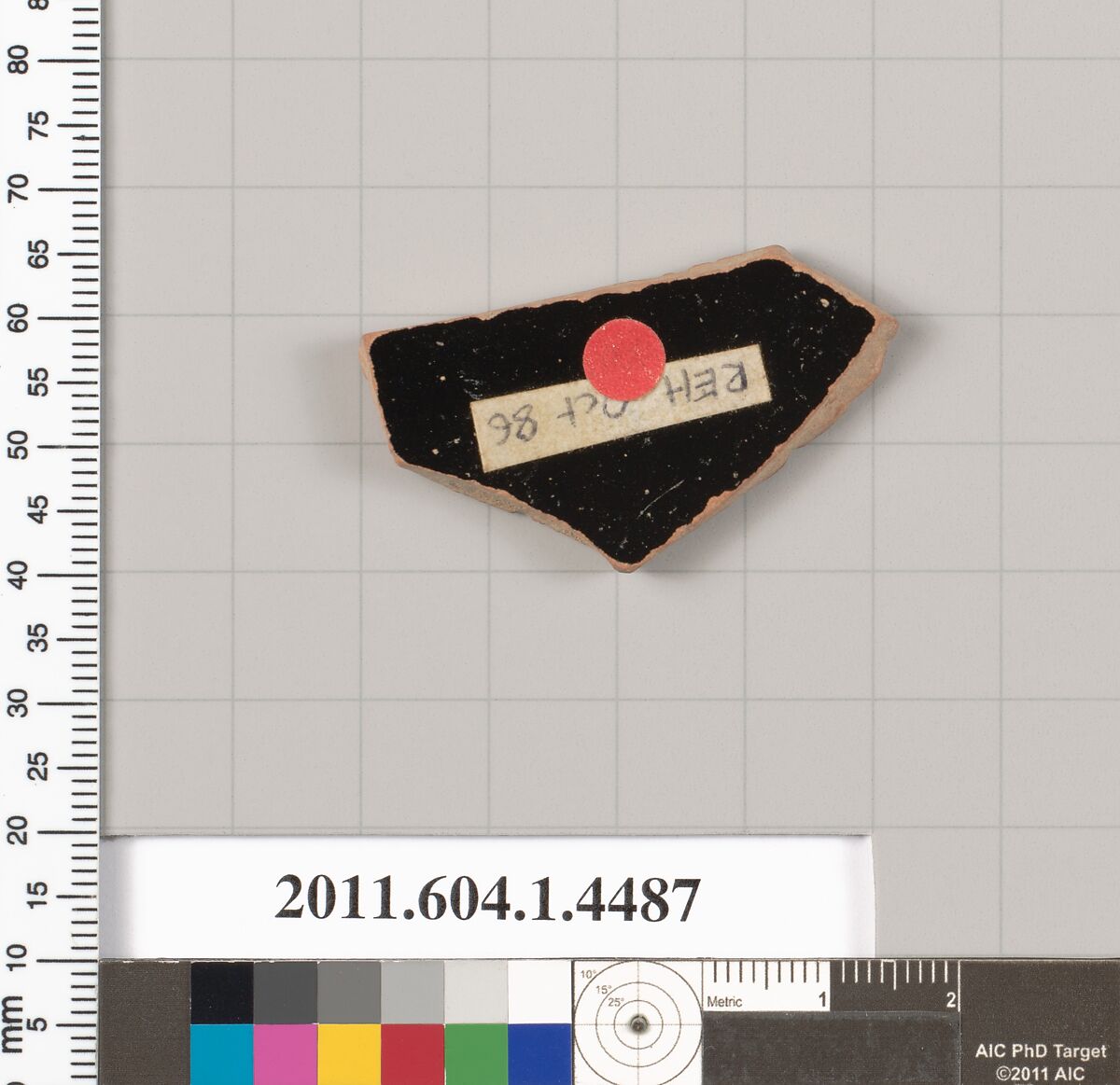 Terracotta fragment of a kylix (drinking cup), Terracotta, Greek, Attic