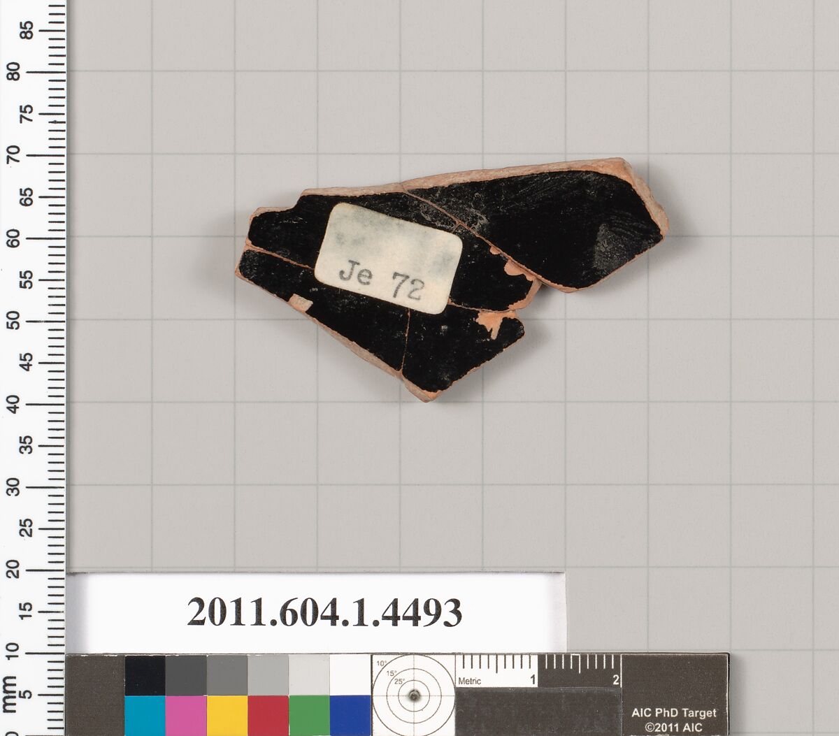 Terracotta fragment of a kylix (drinking cup), Terracotta, Greek, Attic