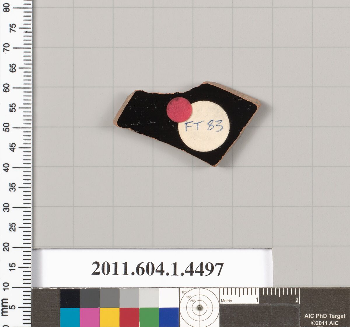 Terracotta fragment of a kylix (drinking cup), Terracotta, Greek, Attic