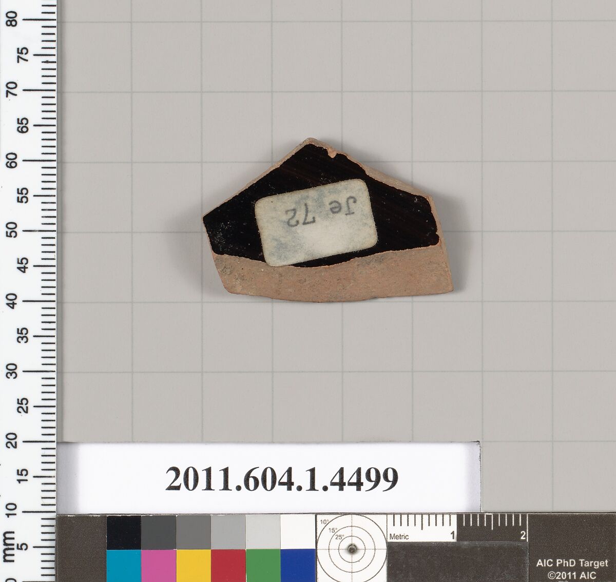 Terracotta fragment of a kylix (drinking cup), Terracotta, Greek, Attic