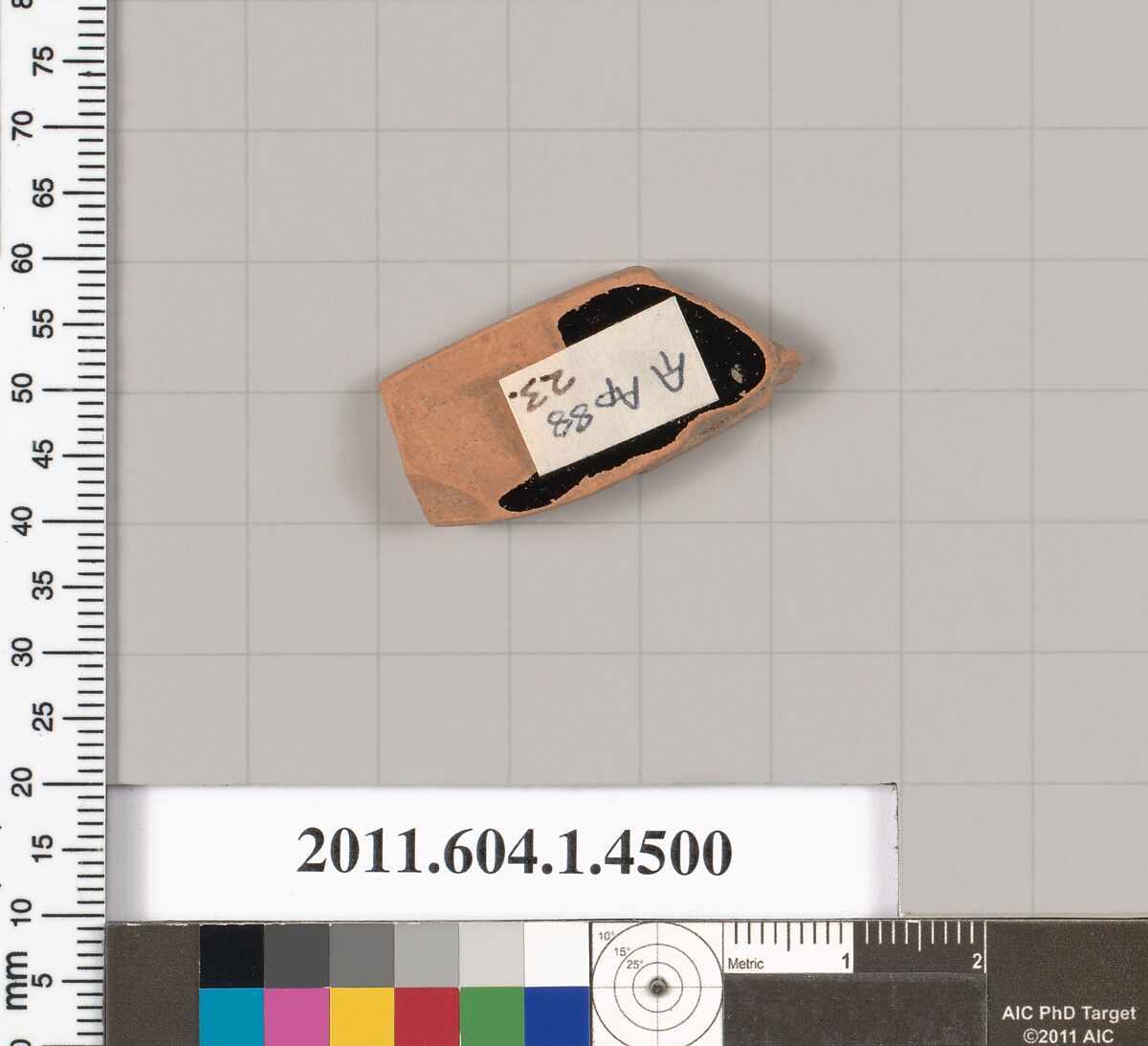 Terracotta fragment of a kylix (drinking cup), Terracotta, Greek, Attic