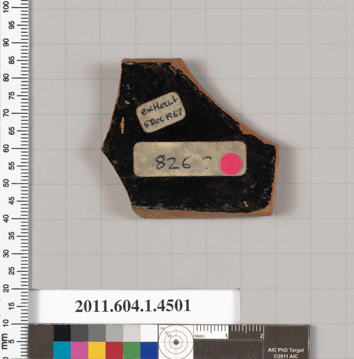 Terracotta fragment of a kylix (drinking cup), Terracotta, Greek, Attic