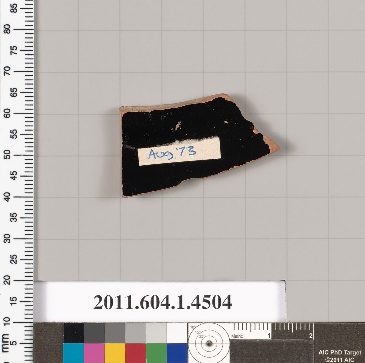Terracotta fragment of a kylix (drinking cup), Terracotta, Greek, Attic