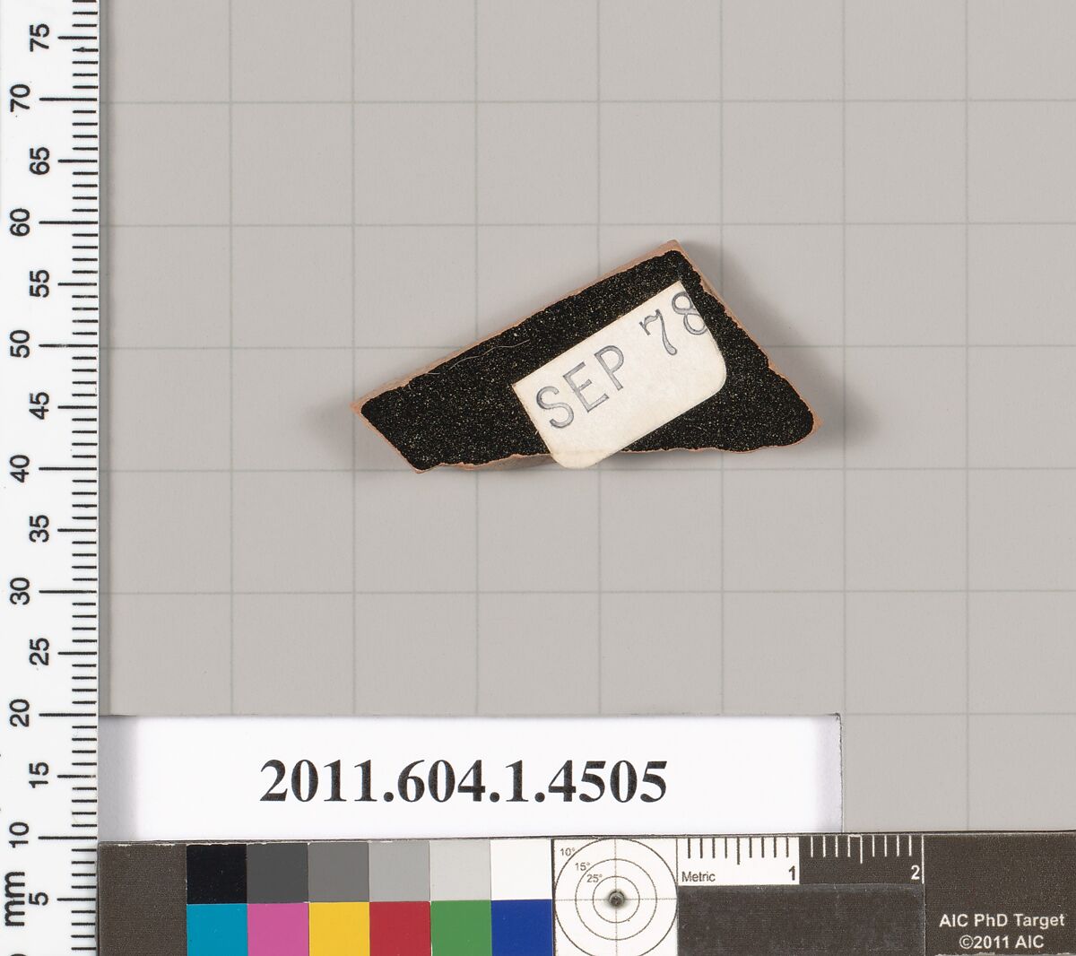 Terracotta fragment of a kylix (drinking cup), Terracotta, Greek, Attic