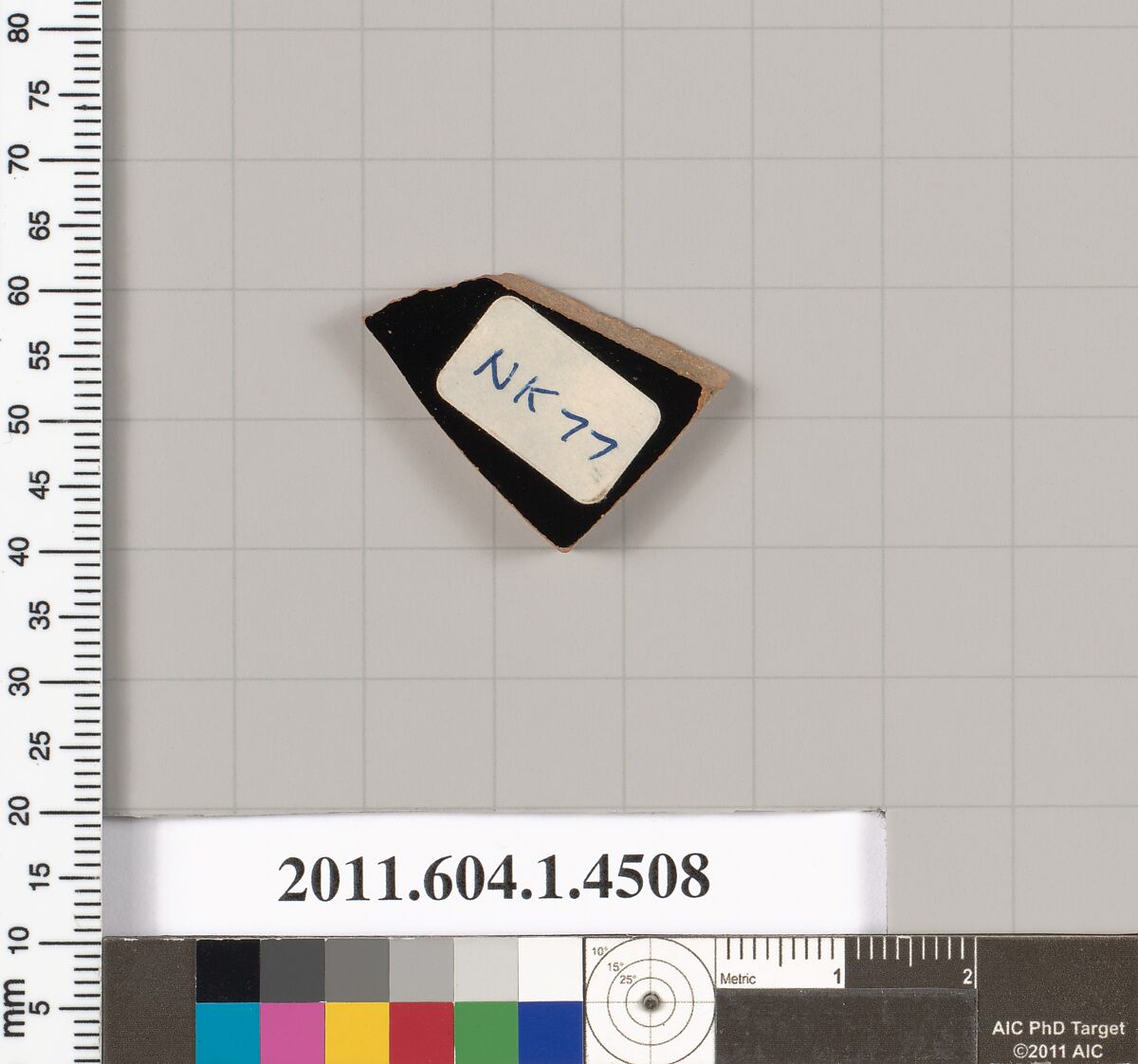 Terracotta fragment of a kylix (drinking cup), Terracotta, Greek, Attic