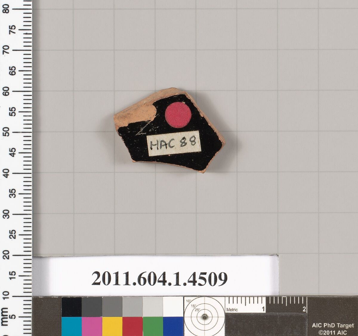 Terracotta fragment of a kylix (drinking cup), Terracotta, Greek, Attic