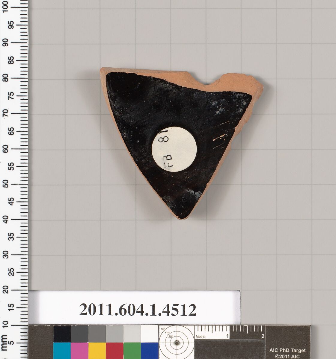 Terracotta fragment of a kylix (drinking cup), Terracotta, Greek, Attic