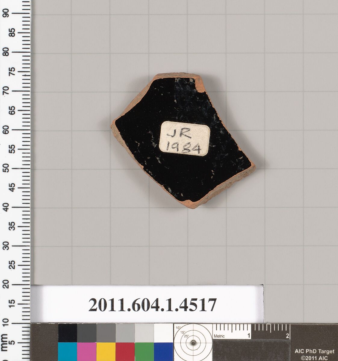 Terracotta fragment of a kylix (drinking cup), Terracotta, Greek, Attic