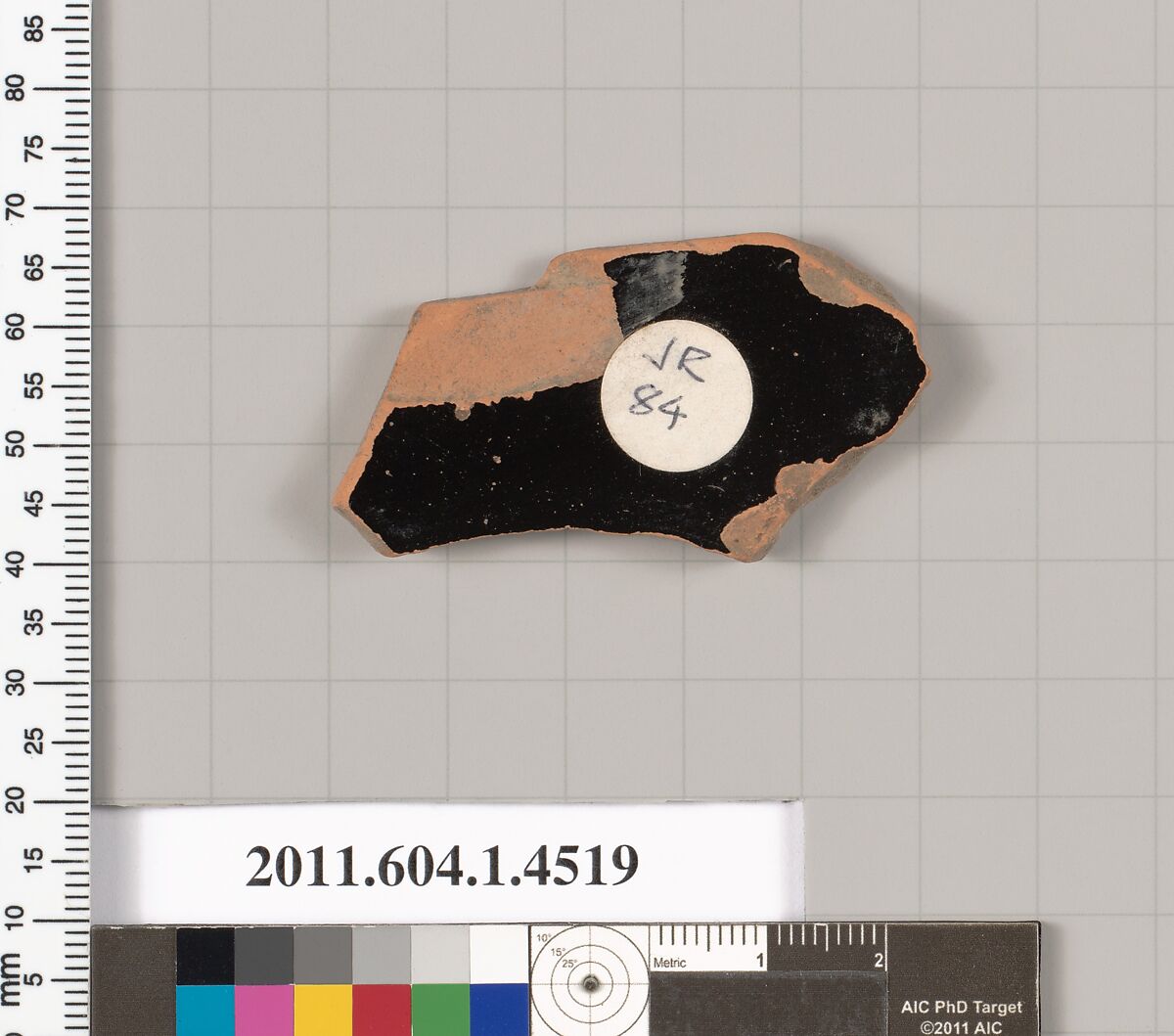 Terracotta fragment of a kylix (drinking cup), Terracotta, Greek, Attic