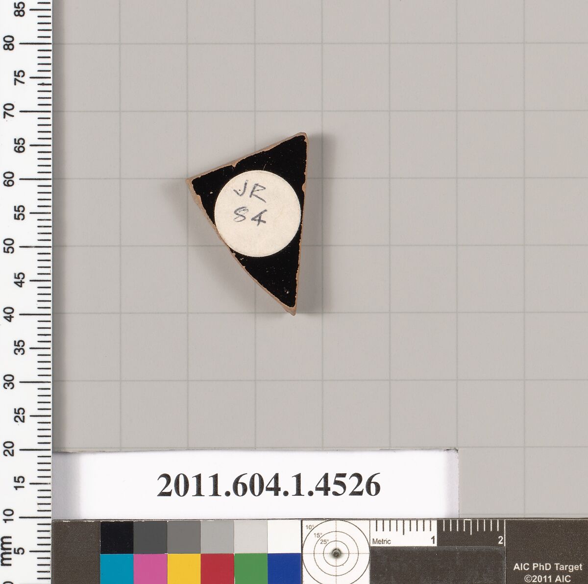 Terracotta fragment of a kylix (drinking cup), Terracotta, Greek, Attic