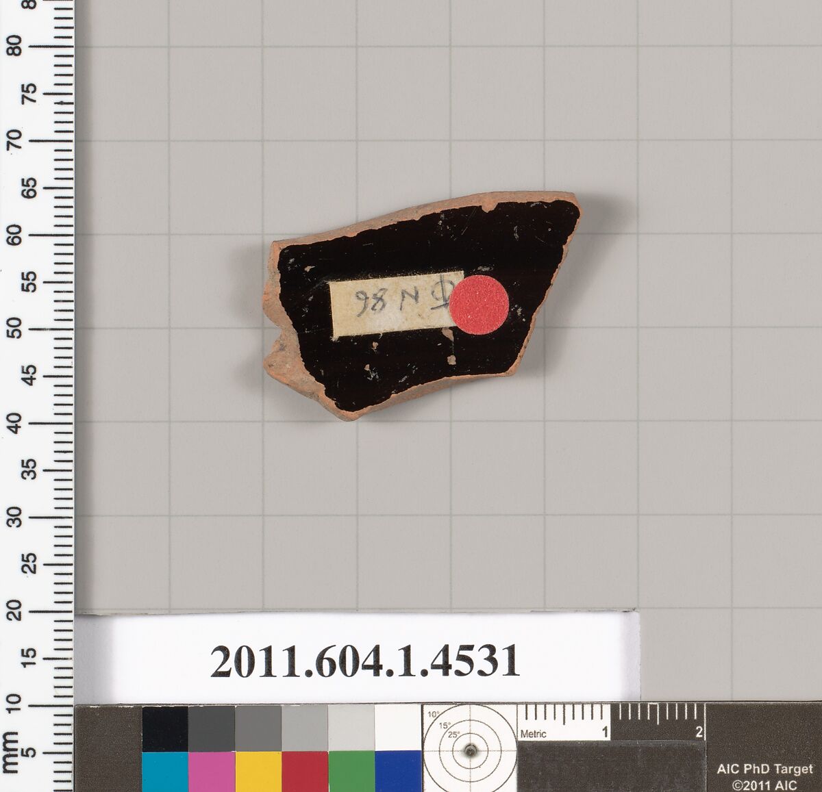 Terracotta fragment of a kylix (drinking cup), Terracotta, Greek, Attic