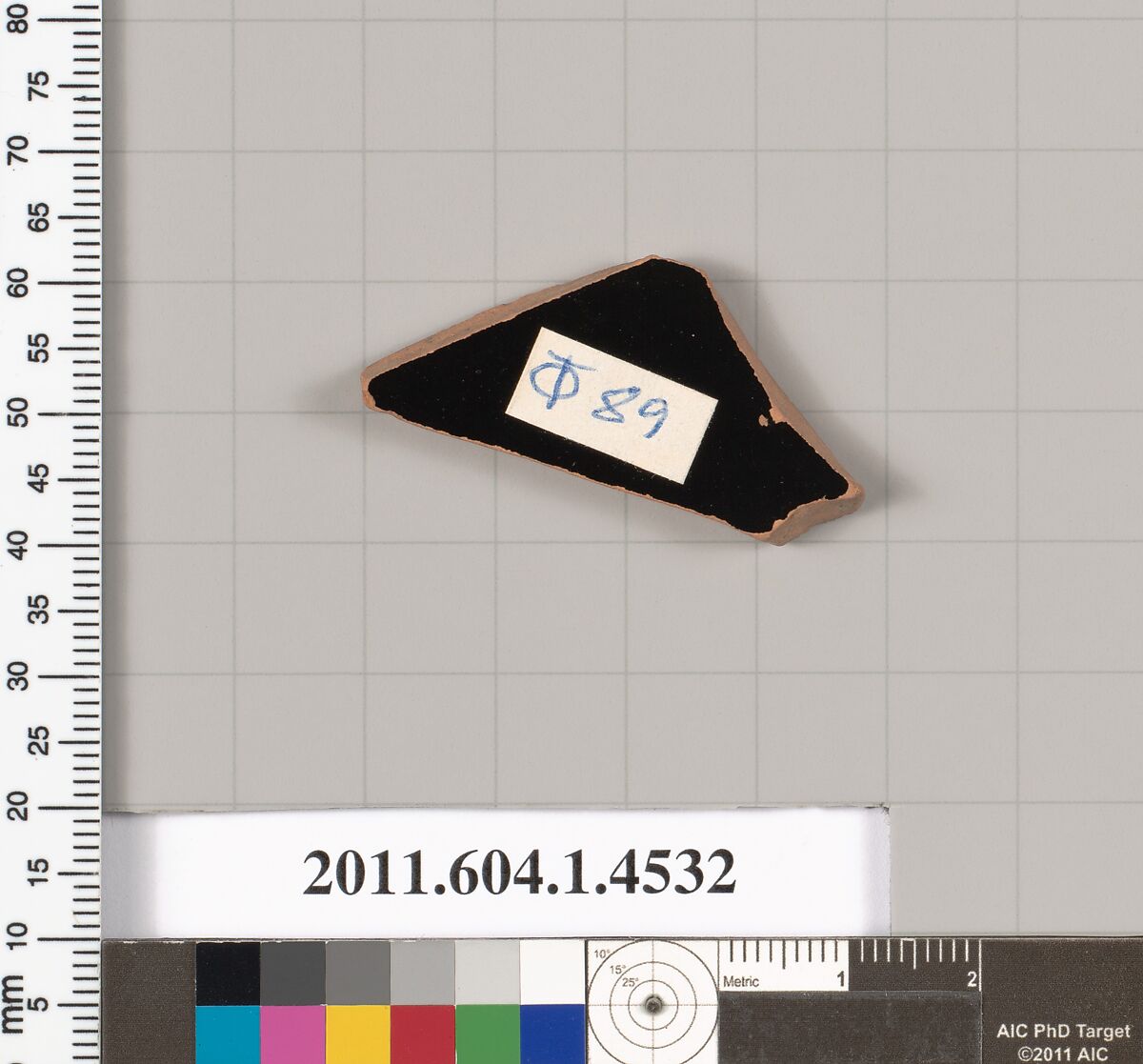 Terracotta fragment of a kylix (drinking cup), Terracotta, Greek, Attic