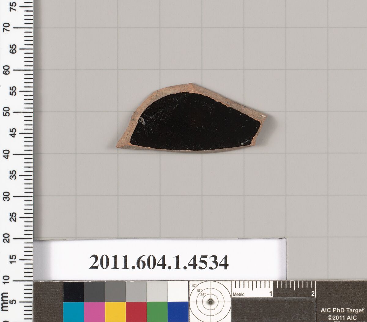Terracotta fragment of a kylix (drinking cup), Terracotta, Greek, Attic