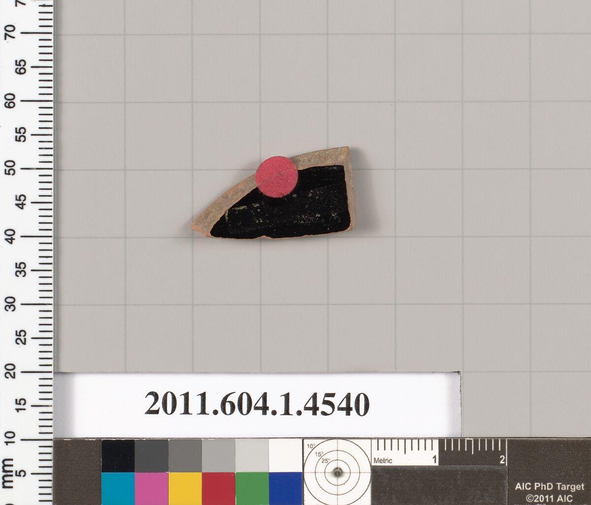 Terracotta fragment of a kylix (drinking cup), Terracotta, Greek, Attic