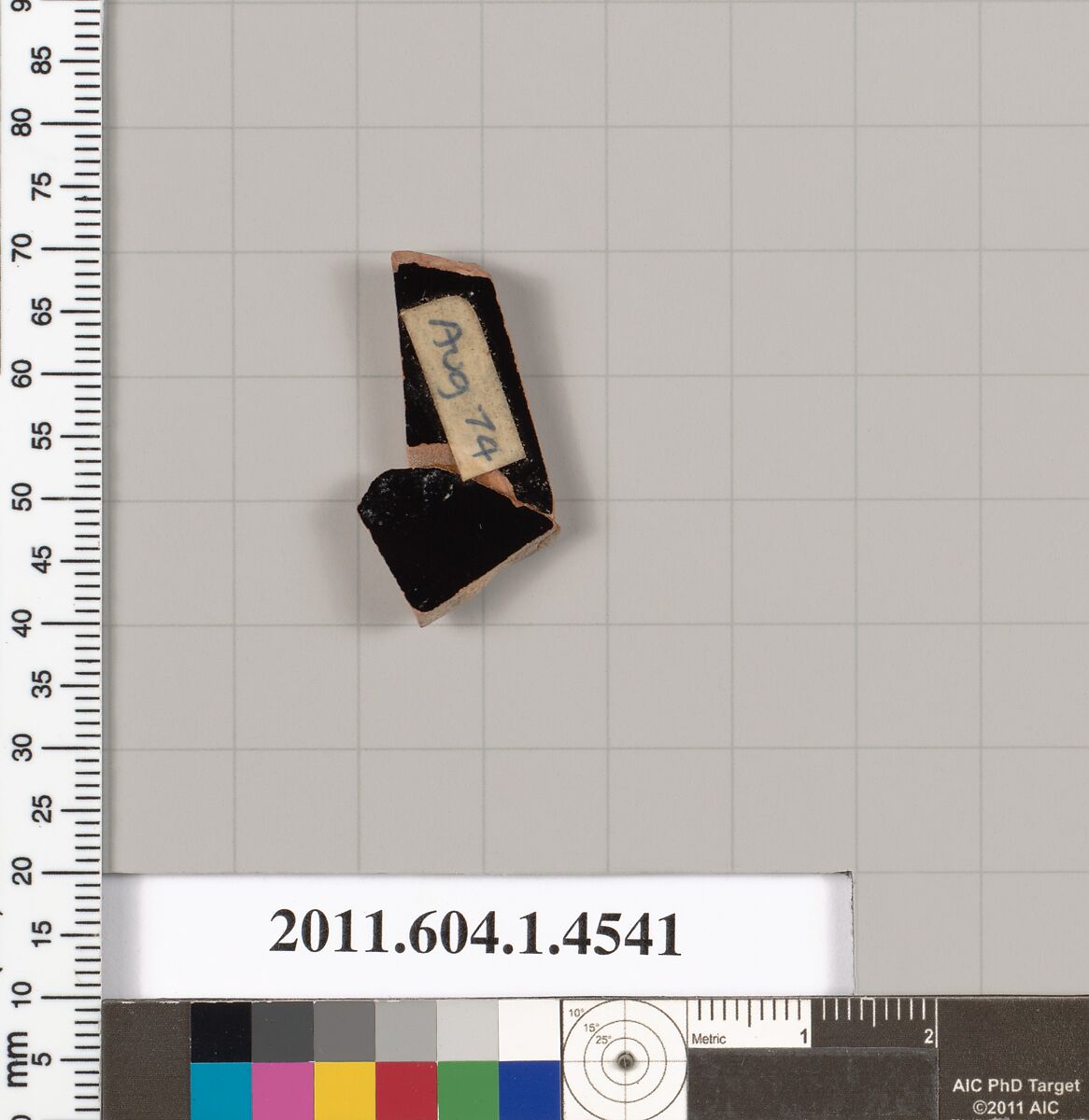 Terracotta fragment of a kylix (drinking cup), Terracotta, Greek, Attic