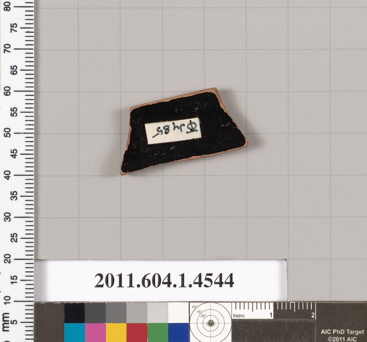 Terracotta fragment of a kylix (drinking cup), Terracotta, Greek, Attic