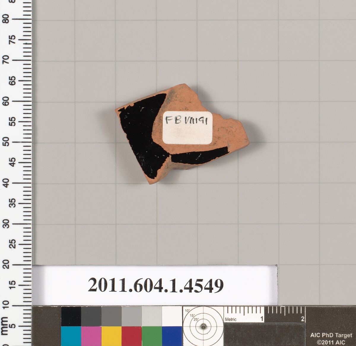 Terracotta fragment of a kylix (drinking cup), Terracotta, Greek, Attic