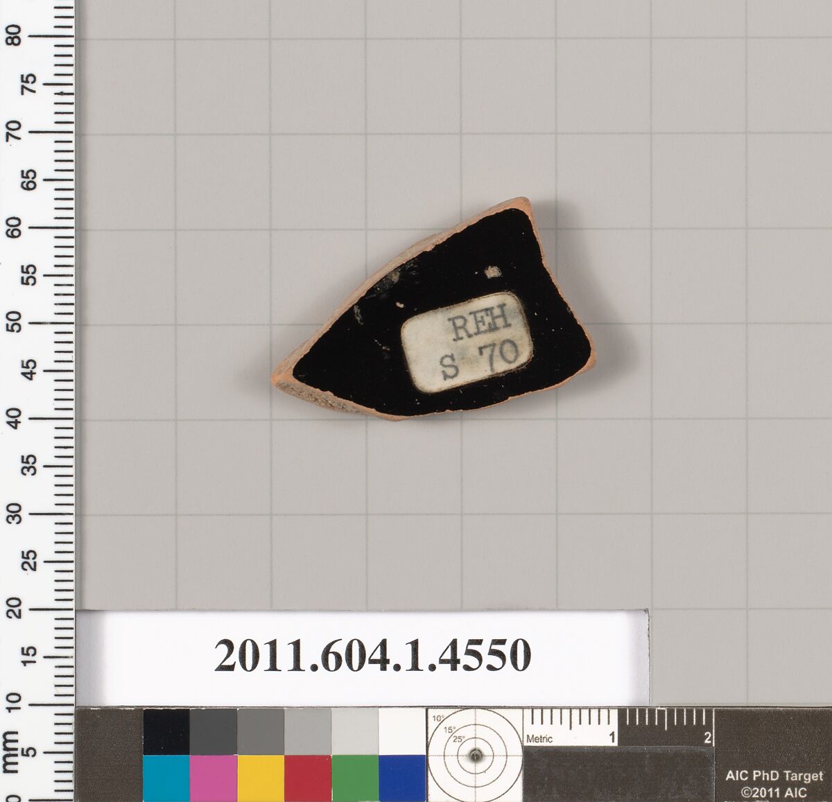 Terracotta fragment of a kylix (drinking cup), Terracotta, Greek, Attic
