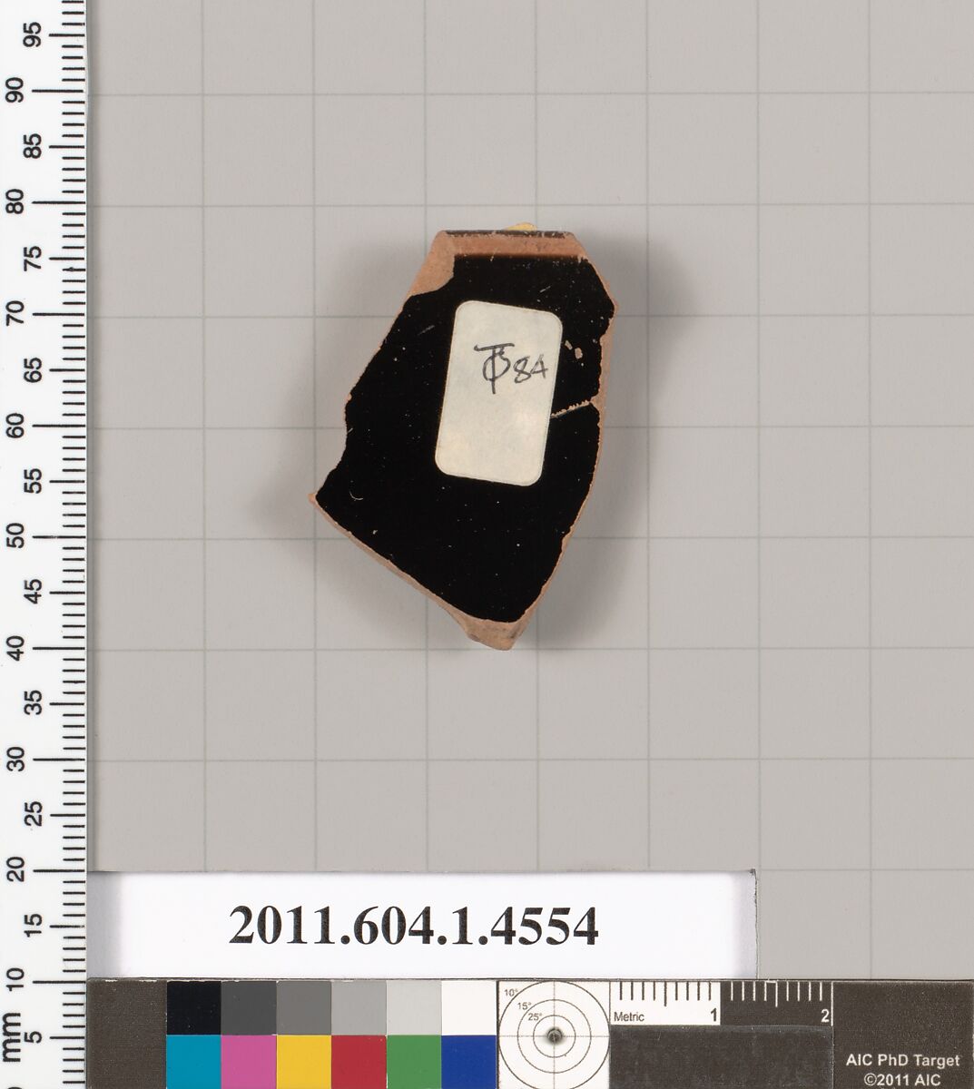 Terracotta fragment of a kylix (drinking cup), Terracotta, Greek, Attic