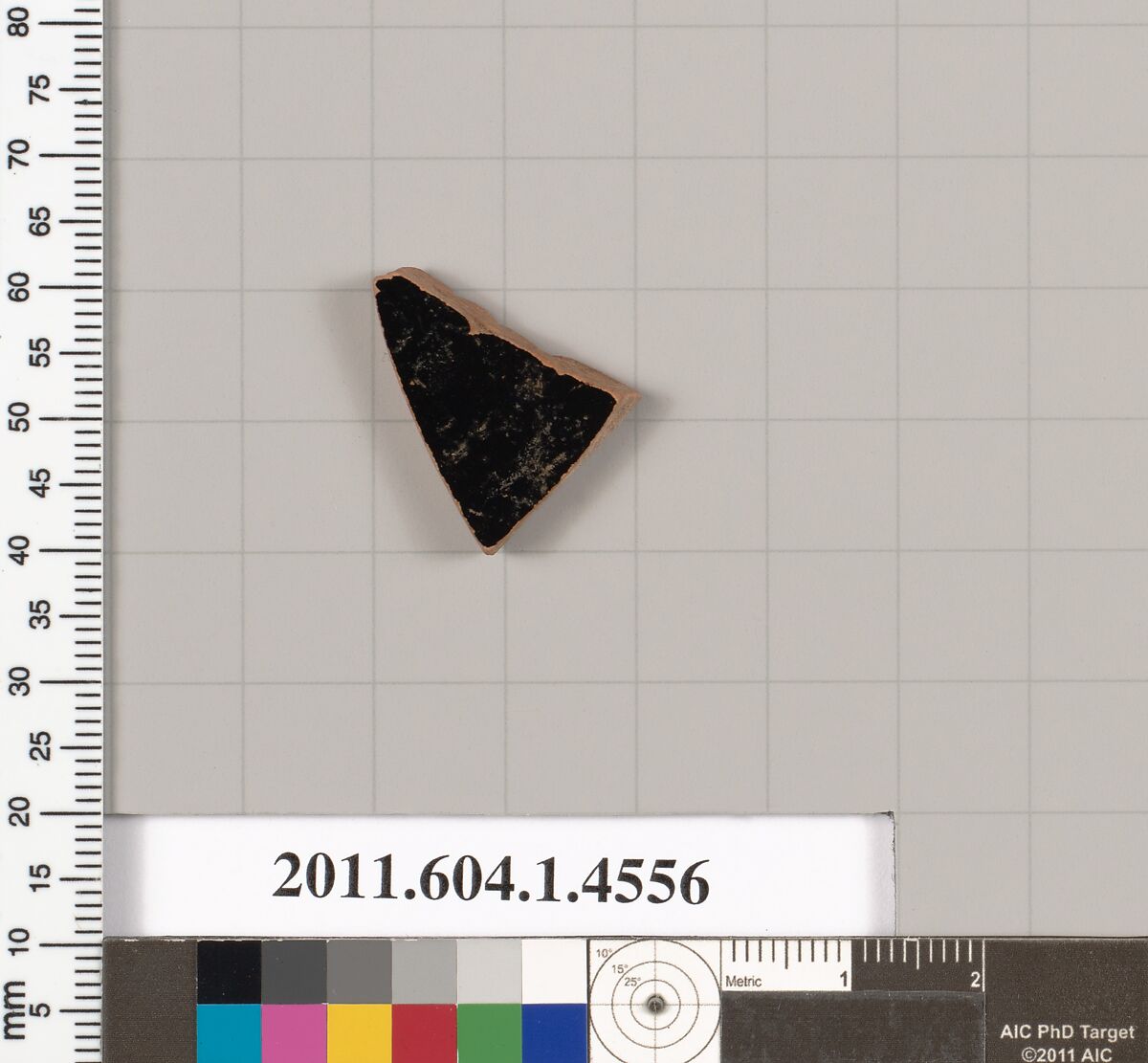 Terracotta fragment of a kylix (drinking cup), Terracotta, Greek, Attic