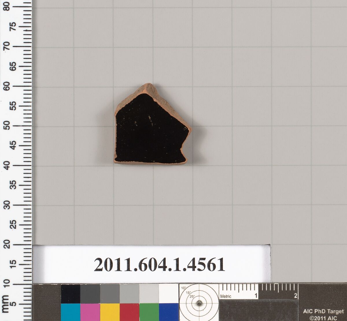 Terracotta fragment of a kylix (drinking cup), Terracotta, Greek, Attic