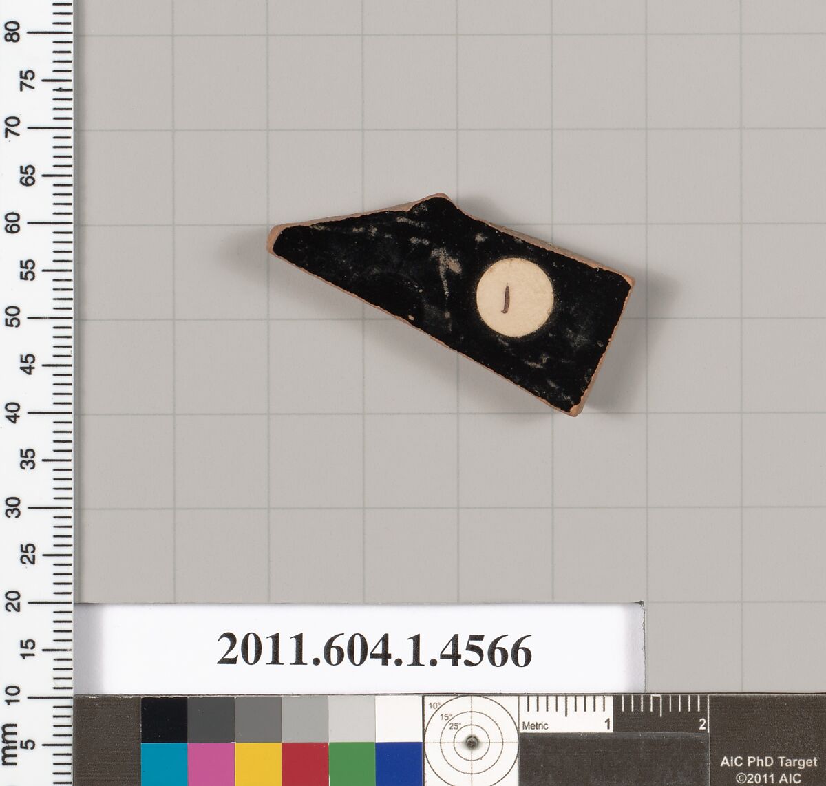 Terracotta fragment of a kylix (drinking cup), Terracotta, Greek, Attic