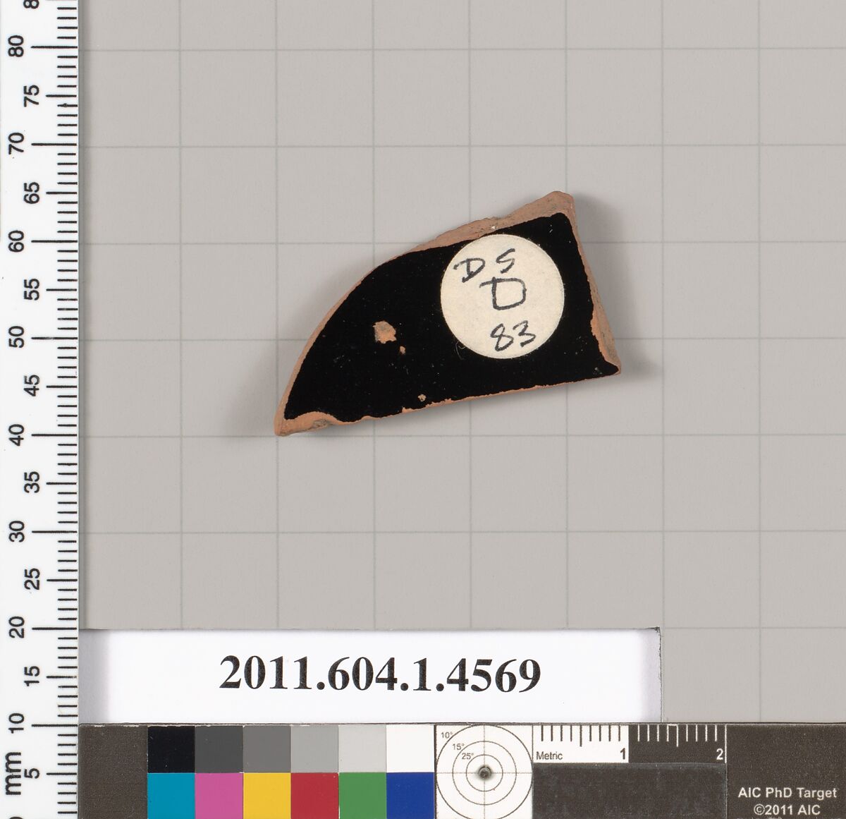 Terracotta fragment of a kylix (drinking cup), Terracotta, Greek, Attic